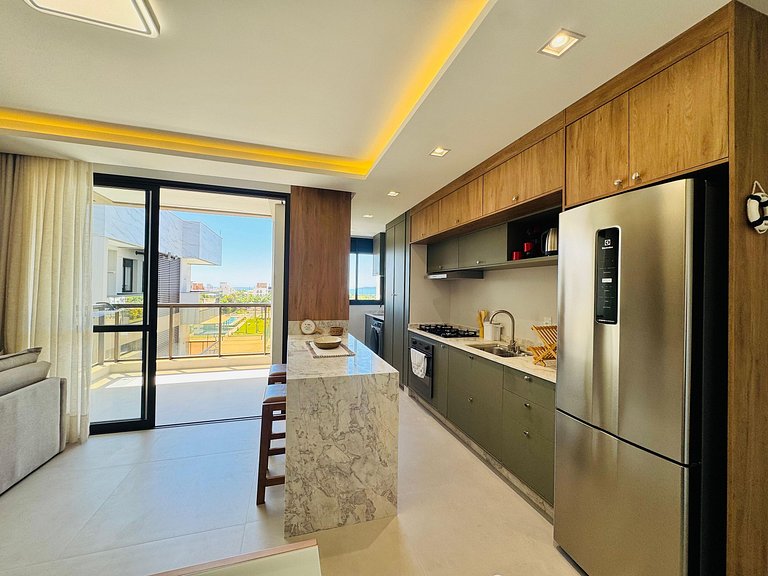 Oásis do Atlântico 408 A - Apartamento vista mar na praia de