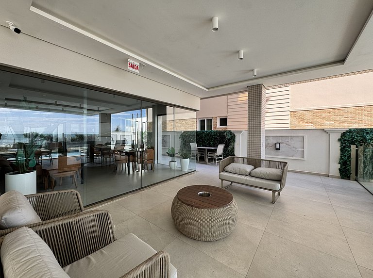 Bellagio Home, apartamento de frente para o mar, com uma vis